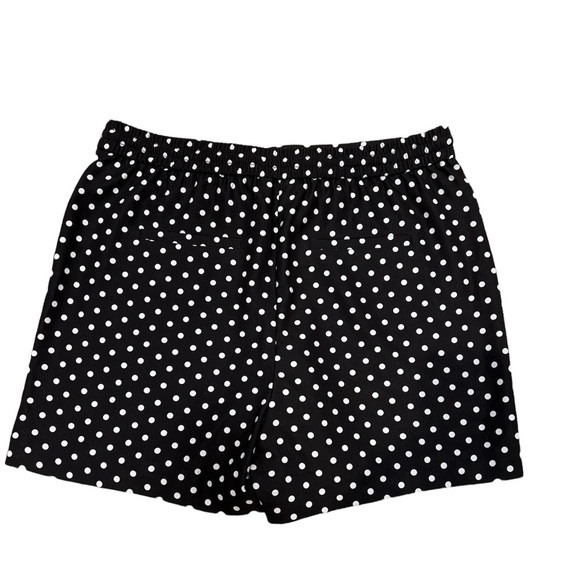 INC International Concepts Medium White Black polka dot pull on Short gathered - Picture 3 of 8